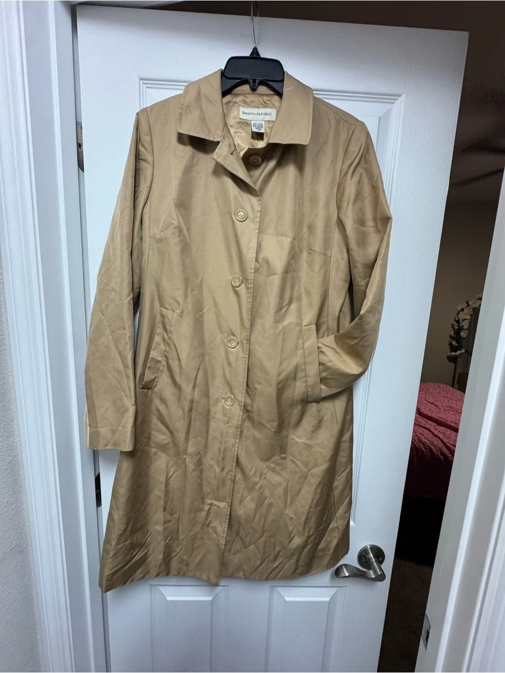 Banana Republic SILK Single-Breasted Trench Coat